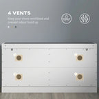 White Flip-Drawer Shoe Storage Bench, Single Seat, 8 Pairs