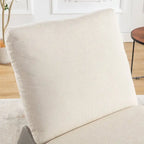 Gray & Beige / Orange & Beige Corduroy Rocking Recliner with Footrest, Single Seat