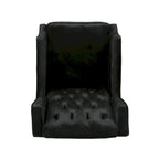 Black Velvet Wingback Pushback Recliner, Single Seat