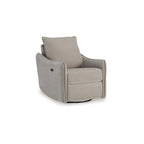Gray Swivel Power Recliner Chair, Single, Pillow Back