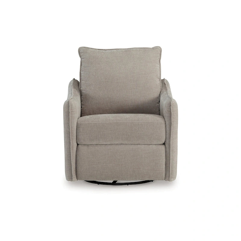 Gray Swivel Power Recliner Chair, Single, Pillow Back