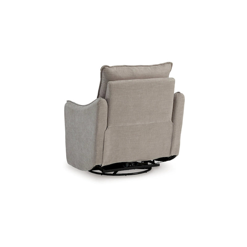Gray Swivel Power Recliner Chair, Single, Pillow Back