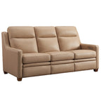 Power Reclining 3-Seat Sofa – Top Grain Leather, Almond / Charcoal / Camel