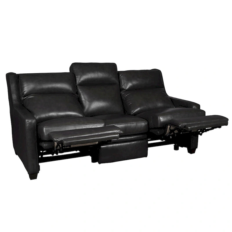 Power Reclining 3-Seat Sofa – Top Grain Leather, Almond / Charcoal / Camel