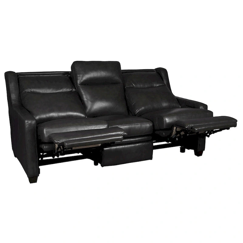Power Reclining 3-Seat Sofa – Top Grain Leather, Almond / Charcoal / Camel