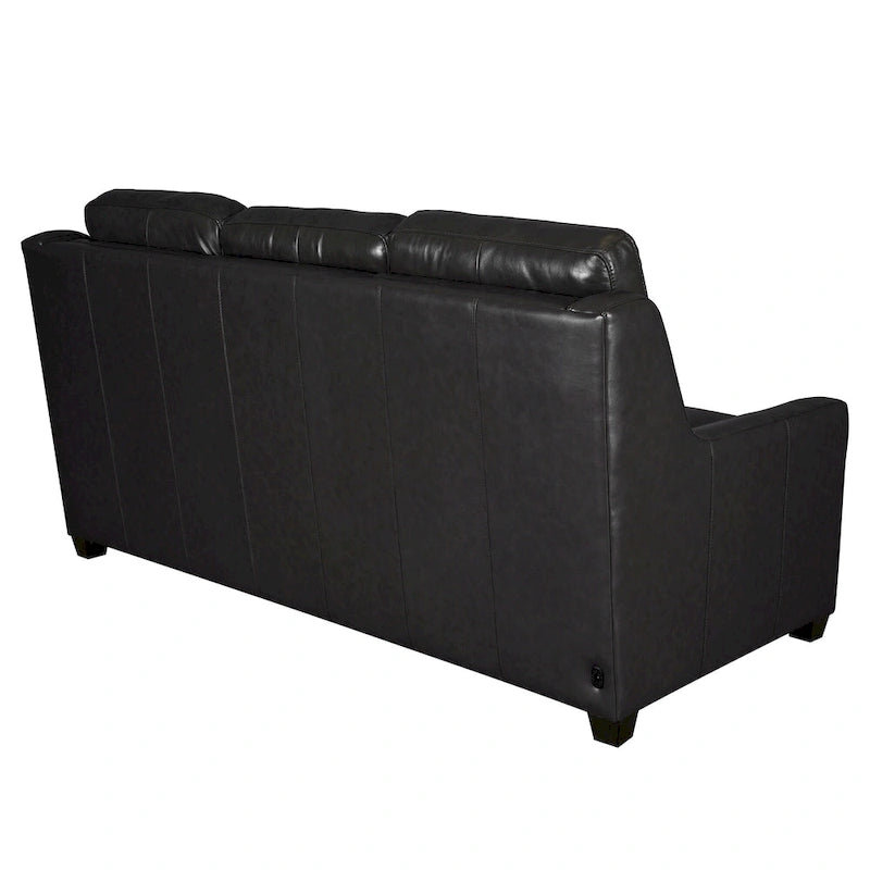 Power Reclining 3-Seat Sofa – Top Grain Leather, Almond / Charcoal / Camel
