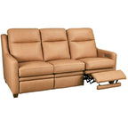 Power Reclining 3-Seat Sofa – Top Grain Leather, Almond / Charcoal / Camel
