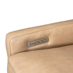 Power Reclining 3-Seat Sofa – Top Grain Leather, Almond / Charcoal / Camel