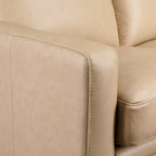 Power Reclining 3-Seat Sofa – Top Grain Leather, Almond / Charcoal / Camel