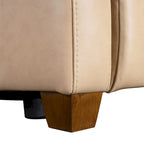 Power Reclining 3-Seat Sofa – Top Grain Leather, Almond / Charcoal / Camel