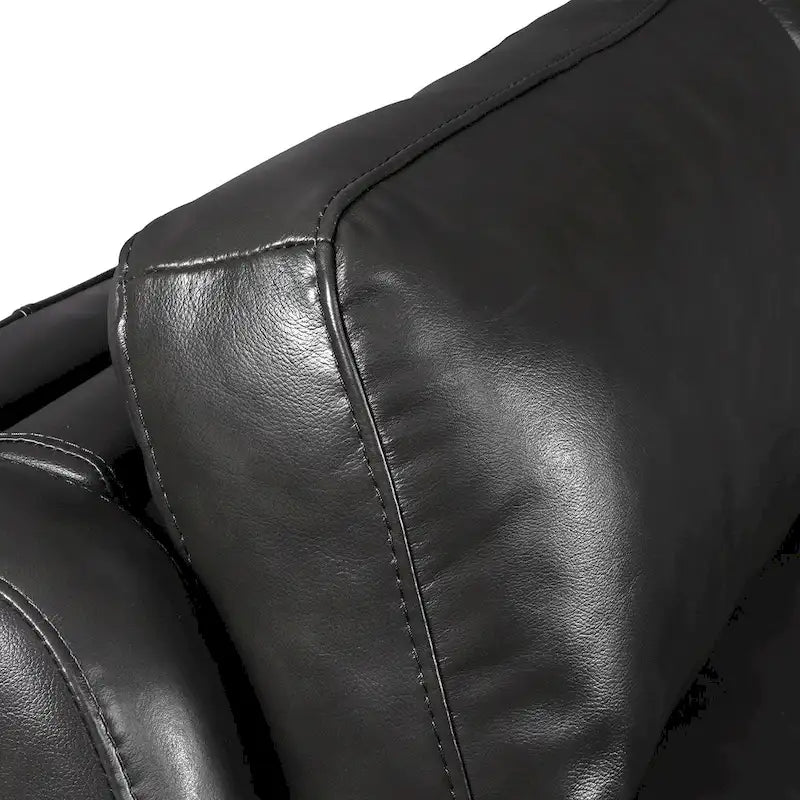 Power Reclining 3-Seat Sofa – Top Grain Leather, Almond / Charcoal / Camel