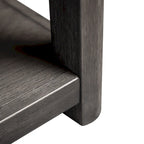 Ash Grey 2-Drawer Sofa Table with Open Shelf