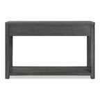 Ash Grey 2-Drawer Sofa Table with Open Shelf