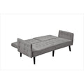 Convertible Sofa Bed, 2-Seat, Grey/Blue/Dark Grey/Beige Linen