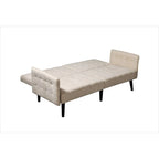 Convertible Sofa Bed, 2-Seat, Grey/Blue/Dark Grey/Beige Linen