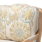 Multicolor / Cream / Whitewash Traditional Accent Chair, Single Seat