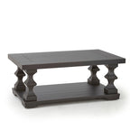 Ebony Bi-Level Coffee Table with Lower Shelf