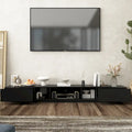 Black & White TV Stand with Drawers & Cable Management, 94.5 in.