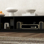 Black & White TV Stand with Drawers & Cable Management, 94.5 in.
