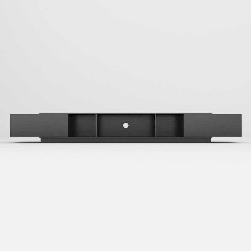 Black & White TV Stand with Drawers & Cable Management, 94.5 in.