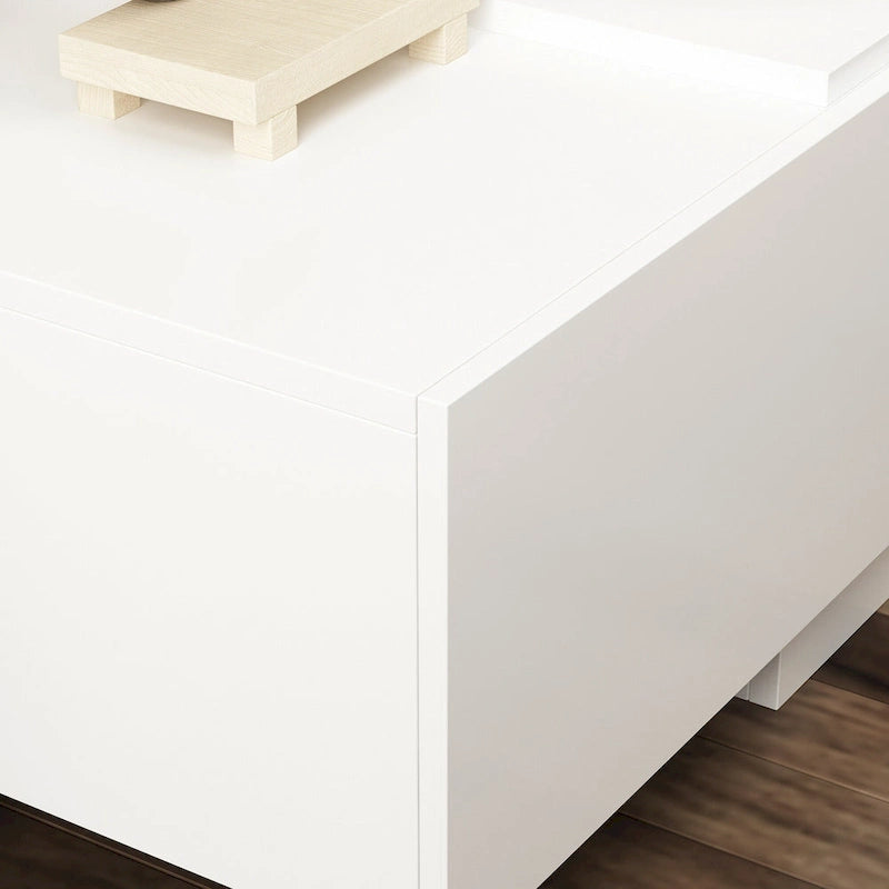 Black & White TV Stand with Drawers & Cable Management, 94.5 in.