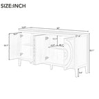 Antique Blue / Grey / White 4-Door Sideboard Storage Cabinet