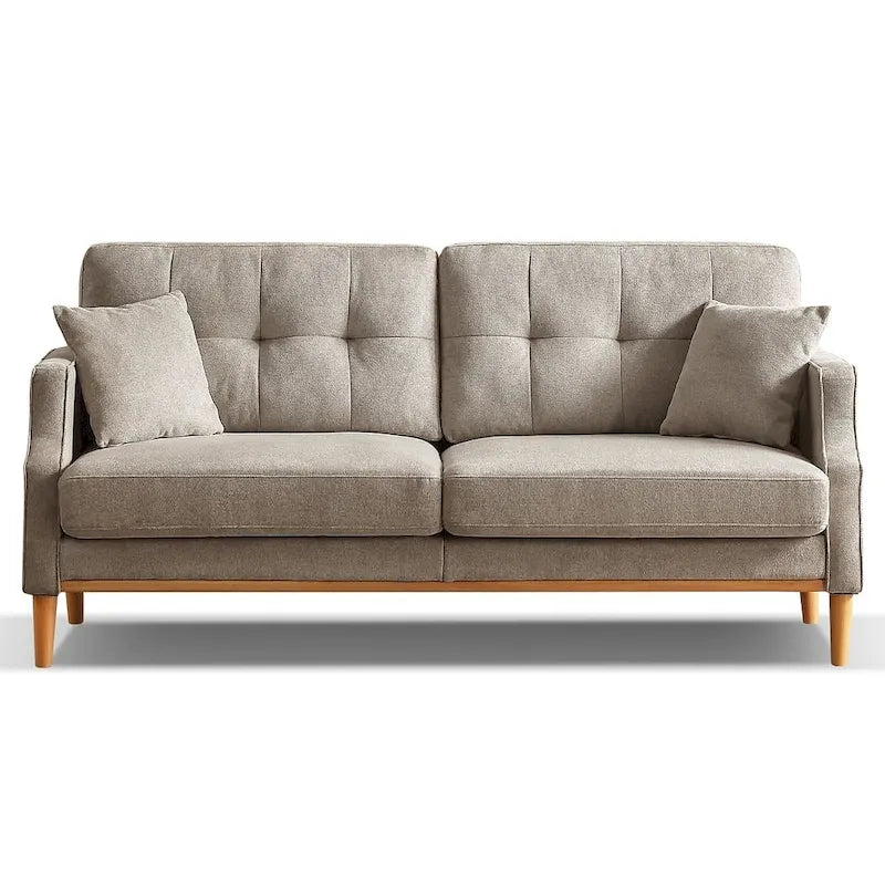 3-Seater Fabric Sofa with USB Port – Dark Blue / Light Grey / Blue / Yellow