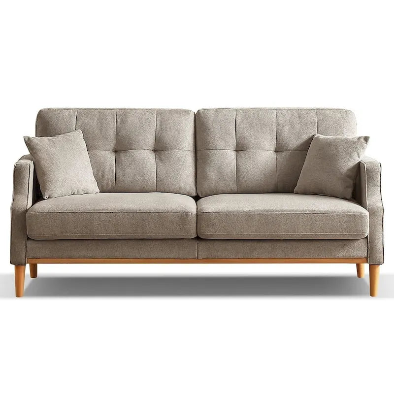 3-Seater Fabric Sofa with USB Port – Dark Blue / Light Grey / Blue / Yellow