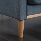 Canapé 3 places en tissu avec port USB – Bleu foncé / Gris clair / Bleu / Jaune