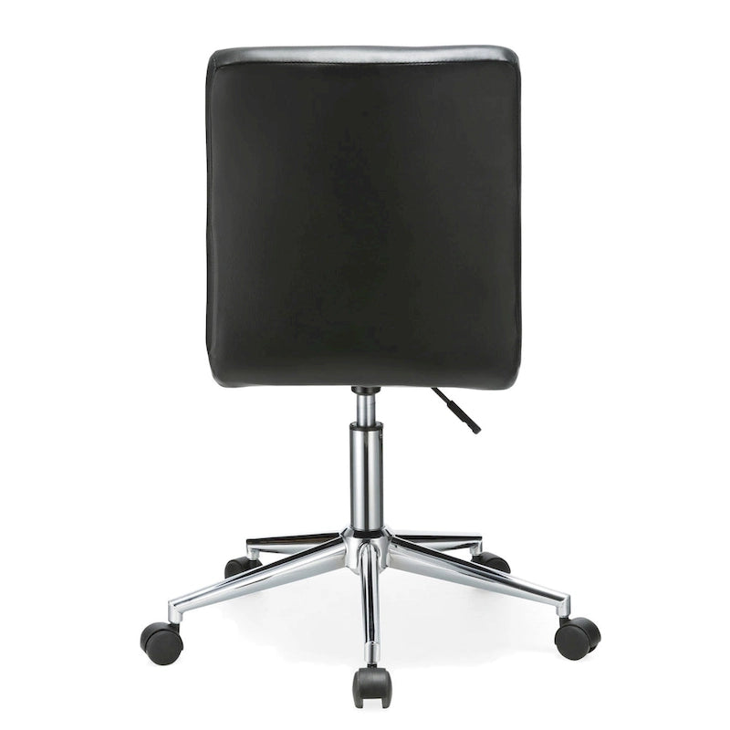 Black / Brown / Grey / Red / Pink Tufted PU Office Chair, Armless, 1-Person