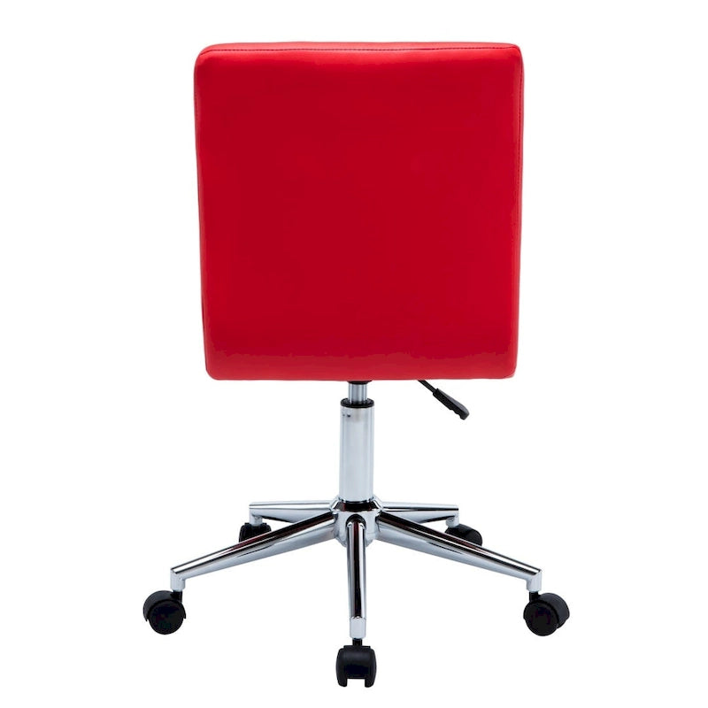 Black / Brown / Grey / Red / Pink Tufted PU Office Chair, Armless, 1-Person