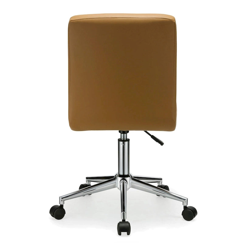 Black / Brown / Grey / Red / Pink Tufted PU Office Chair, Armless, 1-Person