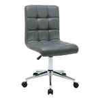 Black / Brown / Grey / Red / Pink Tufted PU Office Chair, Armless, 1-Person