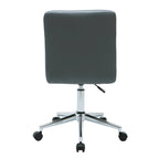 Black / Brown / Grey / Red / Pink Tufted PU Office Chair, Armless, 1-Person