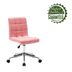 Black / Brown / Grey / Red / Pink Tufted PU Office Chair, Armless, 1-Person
