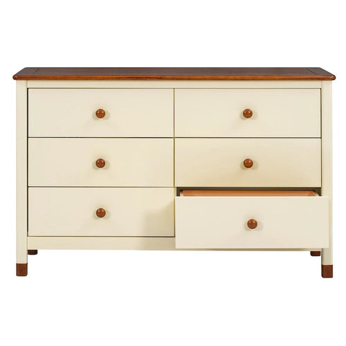 Wooden Storage Dresser with 6 Drawers