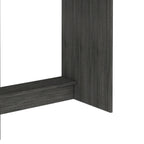 Black / Gray Oak / Light Gray Writing Desk with Hutch & 5 Open Shelves, 1-Person