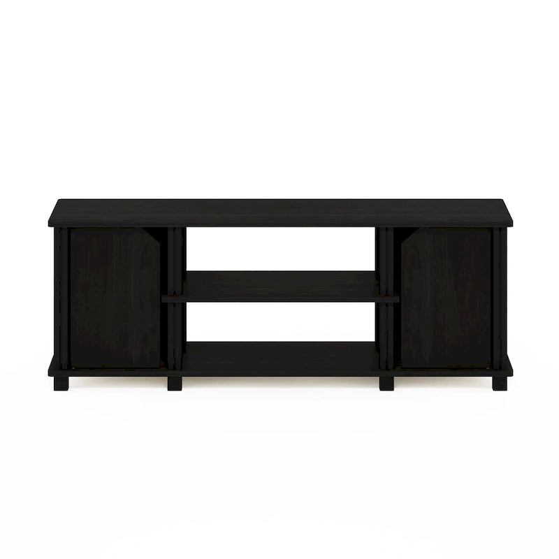 TV Stand with Shelves & Storage – French Oak/Black, Espresso/Black