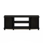 TV Stand with Shelves & Storage – French Oak/Black, Espresso/Black