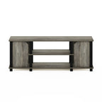 TV Stand with Shelves & Storage – French Oak/Black, Espresso/Black