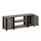 TV Stand with Shelves & Storage – French Oak/Black, Espresso/Black