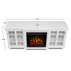 White Electric Fireplace TV Stand, Single
