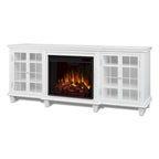 White Electric Fireplace TV Stand, Single