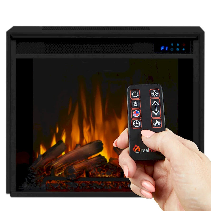 White Electric Fireplace TV Stand, Single