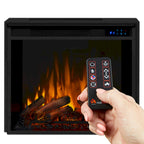 White Electric Fireplace TV Stand, Single