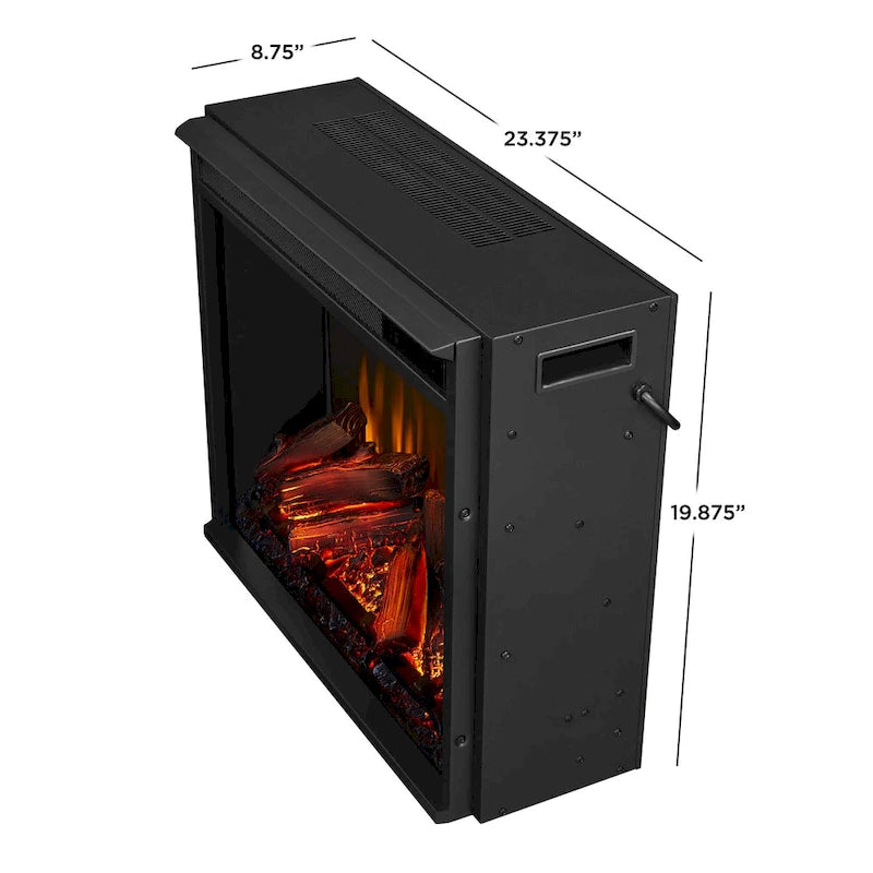 White Electric Fireplace TV Stand, Single