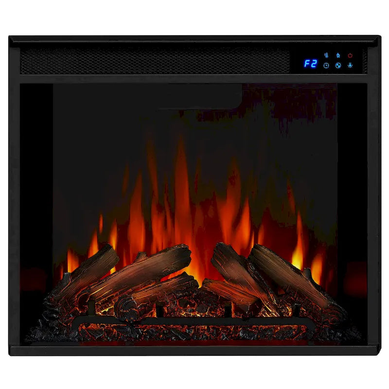White Electric Fireplace TV Stand, Single