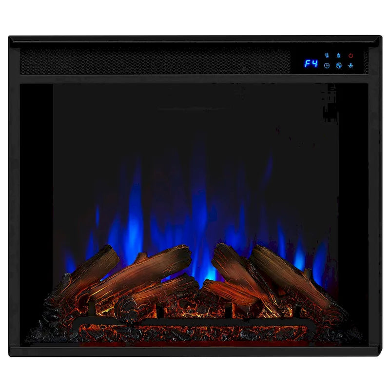 White Electric Fireplace TV Stand, Single