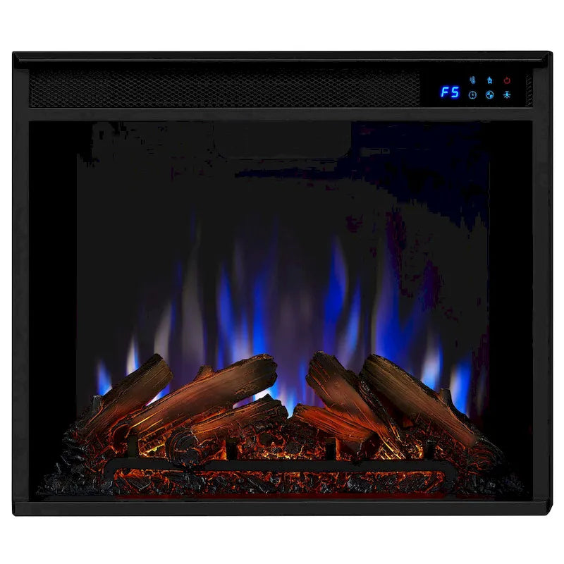 White Electric Fireplace TV Stand, Single