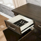 Espresso 60" Sideboard Buffet, 3 Drawers & 3 Cabinets